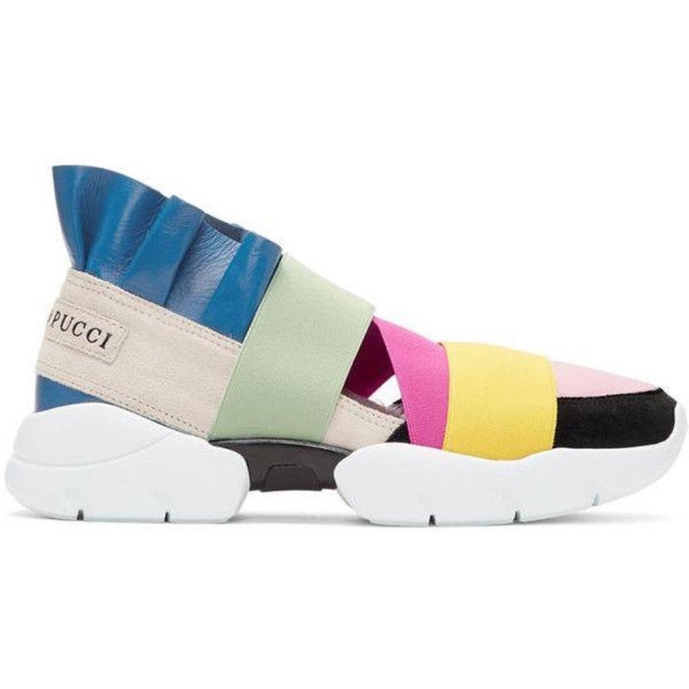 Emilio Pucci Beige & Pink Colorblivj Slip-on Sneakers